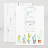 Jardin de Cactus | Invitation Fête des mariées aqu