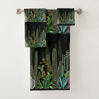 Jardin de cactus la nuit