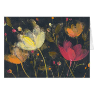 Jardin de clair de lune sur le noir