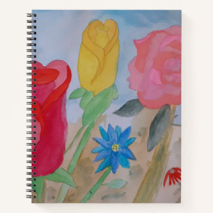 Jardin de fleurs d'été Carnet spirale