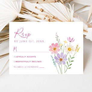 Jardin de Fleurs Sauvages RSVP de Mariage Floral