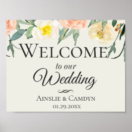 Jardin De Fleurs Wedding Welcome Poster