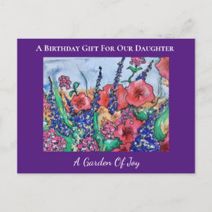 Jardin De Joie Lavande Fille Anniversaire Carte Po