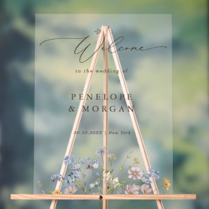 Jardin de mariage de bienvenue de prairie de fleur