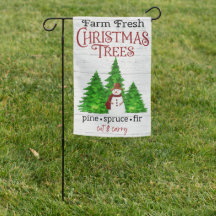 Jardin de Noël Jardin Drapeau Ferme Arbres frais