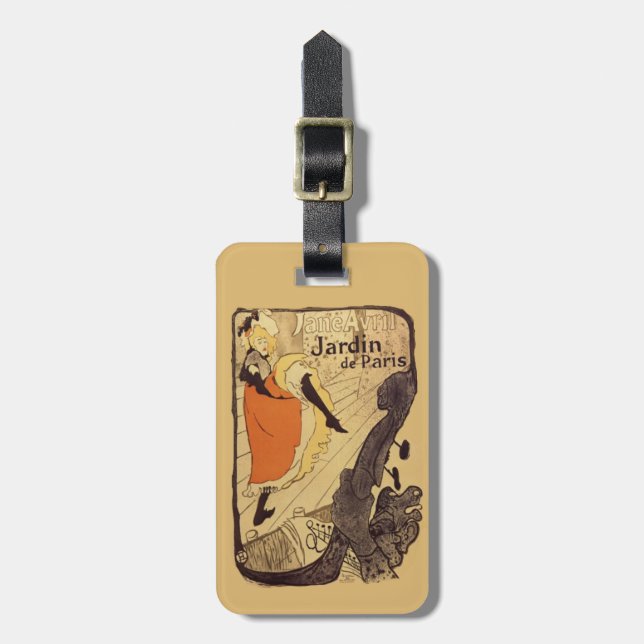 Jardin de Paris - Toulouse-Lautrec Gepäckanhänger (Vorderseite vertikal)
