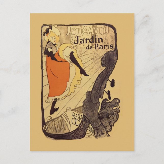 Jardin de Paris - Toulouse-Lautrec Postkarte (Vorderseite)