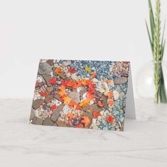 Jardin de roche de cartes de voeux de feuille (Devant)