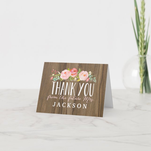 Jardin de roses | Carte de remerciement pour Baby  (Devant)