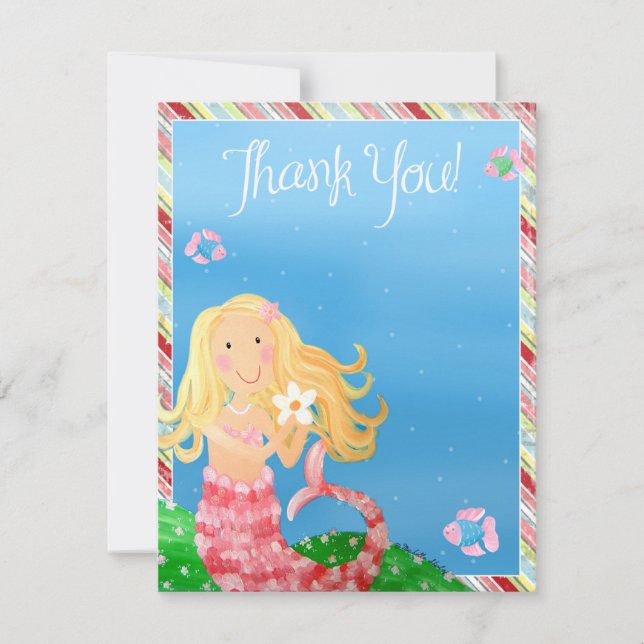 Jardin de sirène - carte de remerciements (Devant)