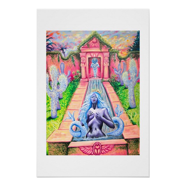Jardin de sirène par affiche d'art de Nefertara (Devant)