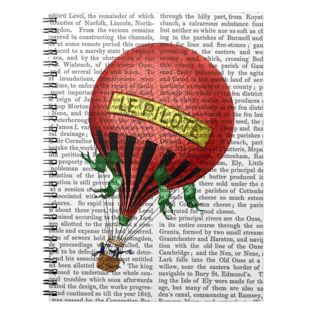 Jardin De Tuileries Hot Air Ballon Notizblock (Vorderseite)