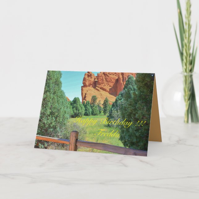 Jardin des Dieux Carte de voeux d'anniversaire (Devant)