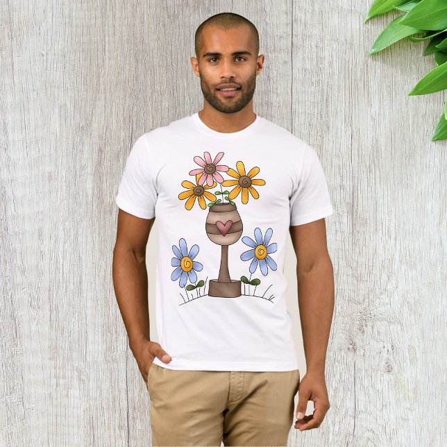 Jardin Des Fleurs Mens T-shirt (Créateur téléchargé)