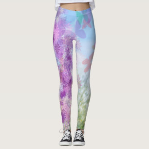 Jardin des papillons Leggings pour femmes
