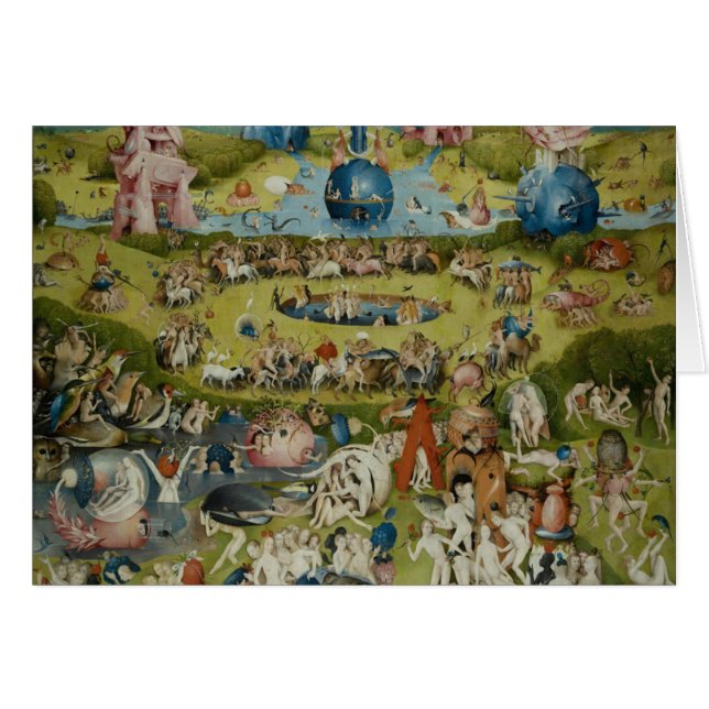 Jardin des plaisirs terrestres, 1490-1500 (Devant horizontal)