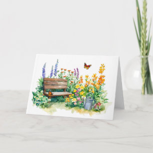 Jardin d'été avec papillons