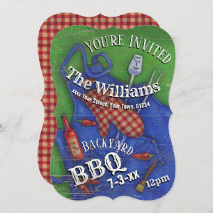 Jardin d'été BBQ Party Invitation