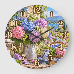 Jardin d'hortensias Lacustre Horloge