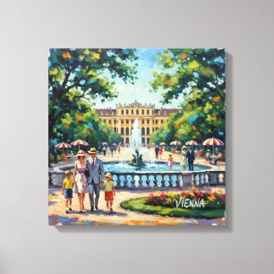Jardin du palais de Schönbrunn à Vienne Toile tend