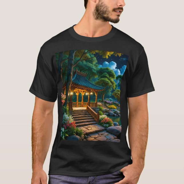 Jardin du T-shirt de nuit calme (1) (Devant)