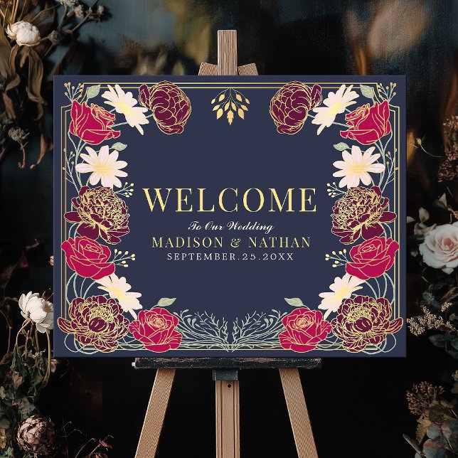 Jardin enchanté Mariage  Affiche de bienvenue (Créateur téléchargé)