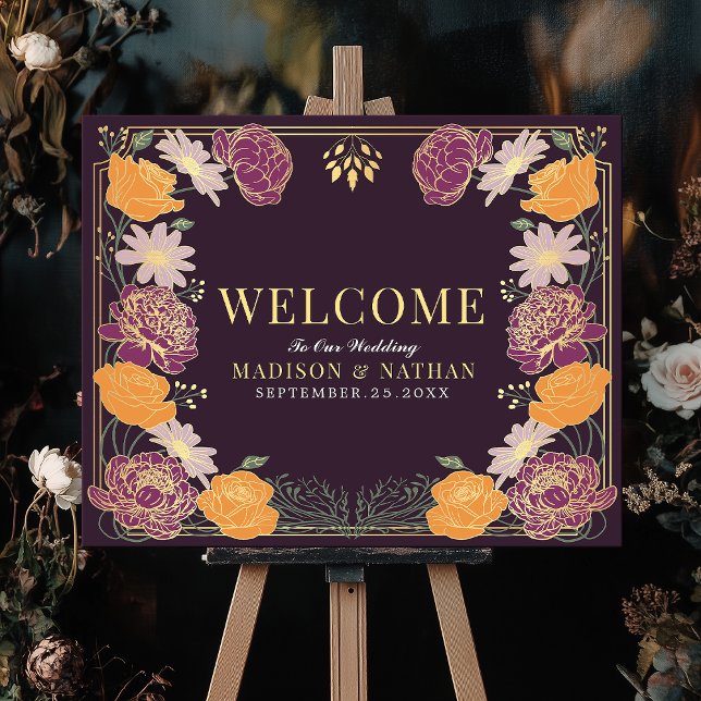 Jardin enchanté Mariage  Affiche de bienvenue (Créateur téléchargé)