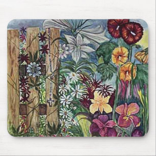 jardin et chapelet = tapis de souris de prière