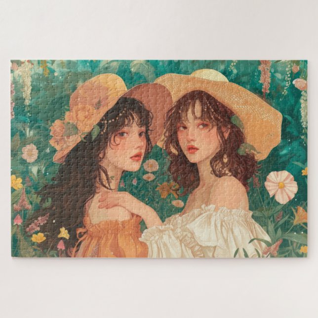 Jardin Filles Puzzle Puzzle (Horizontal)