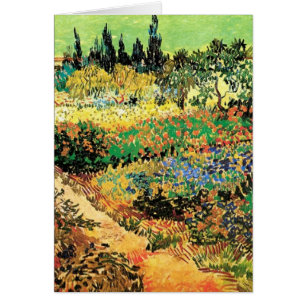 Jardin fleuri avec sentier par Vincent van Gogh