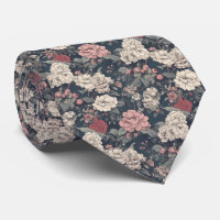 Jardin Floral asiatique rétro Cravate