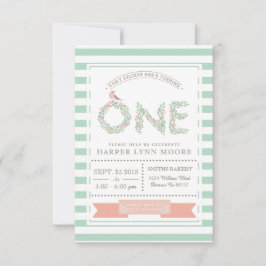 Jardin Floral | Invitation de fête d'anniversaire