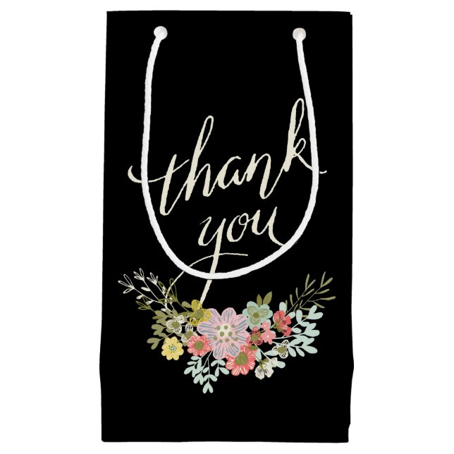 Jardin Floral Merci de mariage Favoriser les sacs  (Devant)