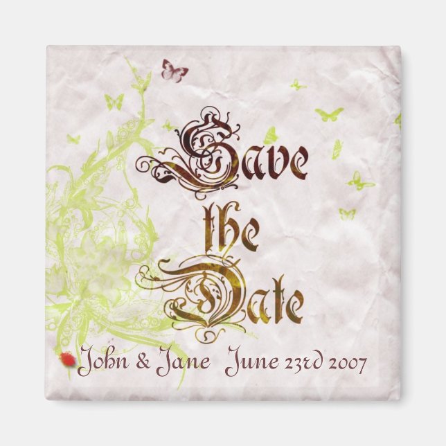 Jardin français Enregistrer la date Magnet (Devant)