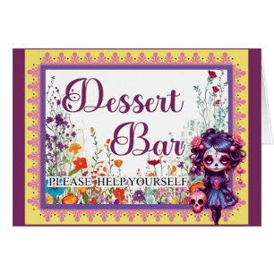 Jardin gothique Cute Sugar Skull Desert Bar