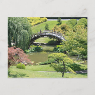 Jardin japonais à la carte postale de la bibliothè