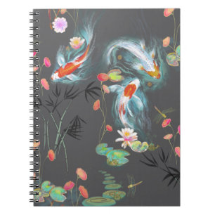 Jardin japonais de l'eau Carnet de charbon