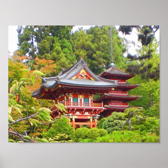 Jardin japonais de thé de San Francisco #7 Poster (Devant)