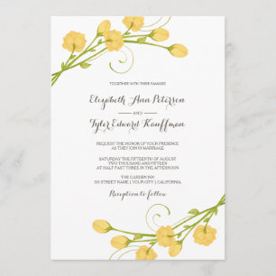 Jardin Jaune Roses - Faire-part de mariage