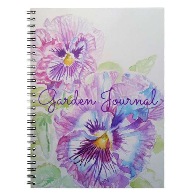 Jardin Journal Pansy Floral Carnet d'aquarelle (Devant)
