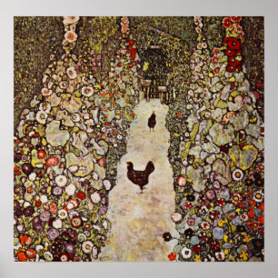 Jardin Klimt Avec Poster Des Coqs