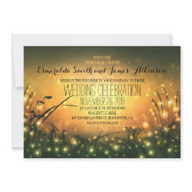 jardin lumières faire-part de mariage rustique