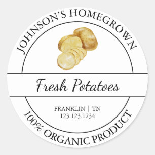 Jardin maison Étiquette de pommes de terre bio fra