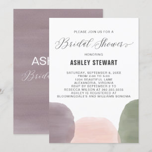 Jardin moderne aquarelle nuptiale invitation douch