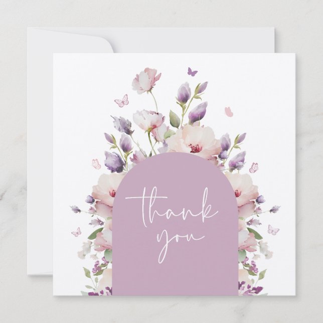 Jardin papillon Baby shower Floral Merci (Devant)