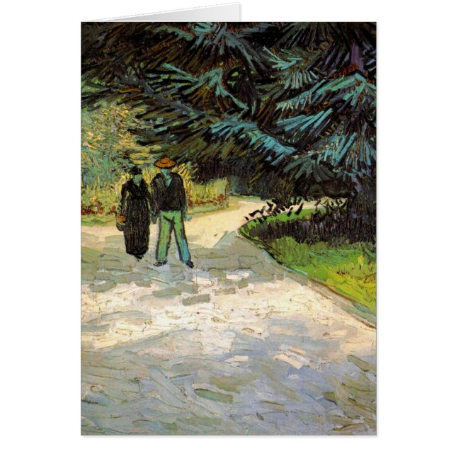 Jardin public avec couple par Vincent van Gogh Car (Devant)