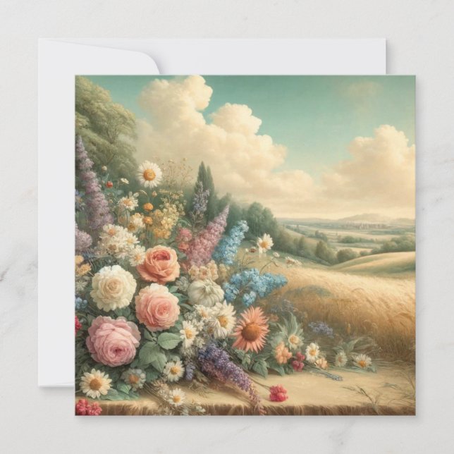 Jardin romantique Bliss Invitation Anniversaire (Devant)