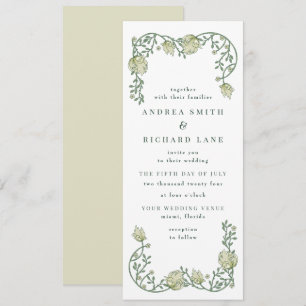 Jardin romantique Faire-part de mariage florale