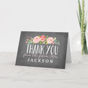 Jardin rose   Carte de remerciements Fête des mari