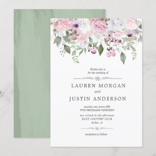 Jardin rose FAIRE-PART DE MARIAGE